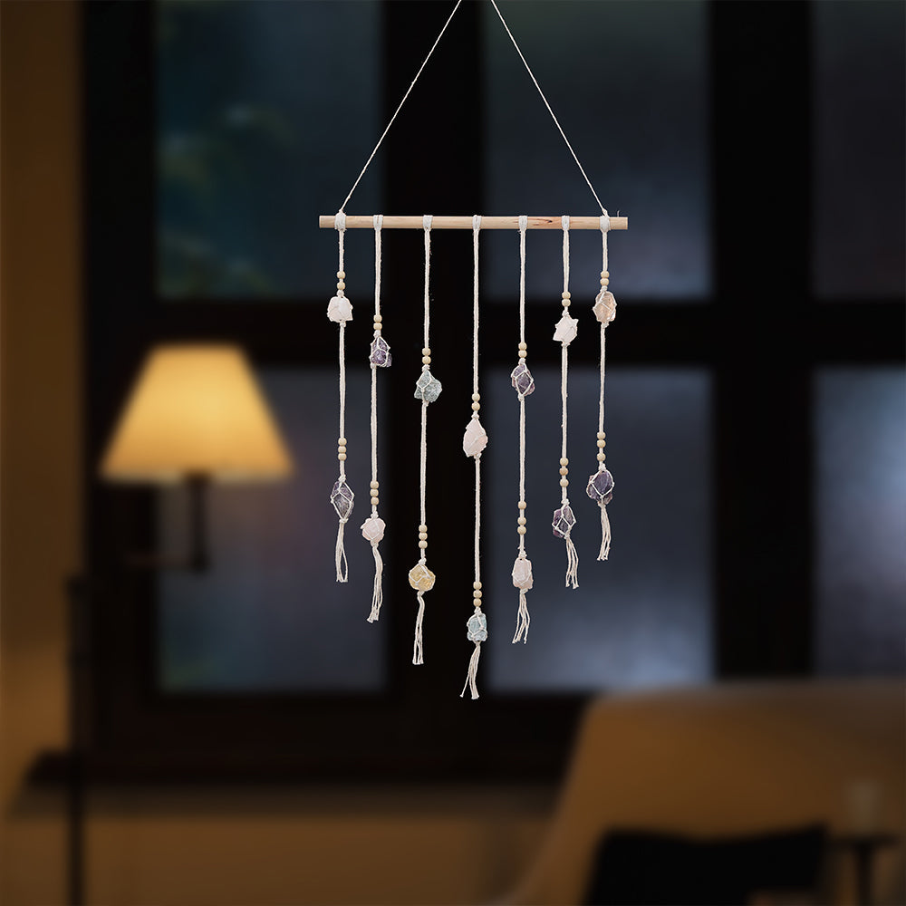 Crystal 7 Chakra Gemstone Ornament Decor Boho Wall Home Hanging