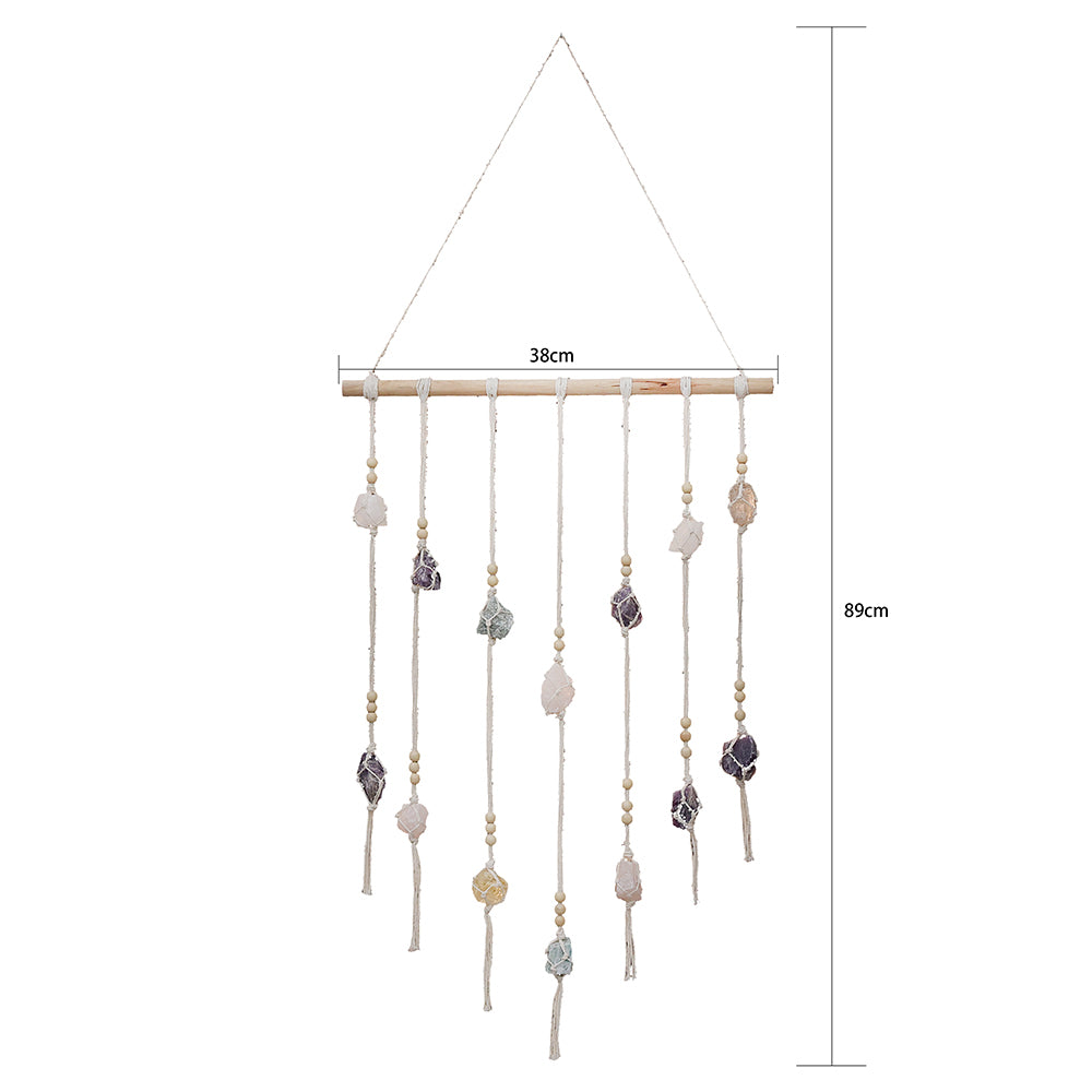 Crystal 7 Chakra Gemstone Ornament Decor Boho Wall Home Hanging
