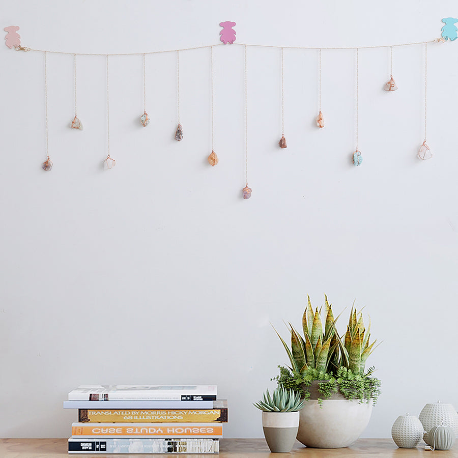 Raw Crystal 7 Chakra Gemstone Wall Decor Gemstones Wall Ornament