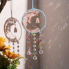 Crystal Gems Pink Quartz Moon Suncatcher Ceiling Decoration