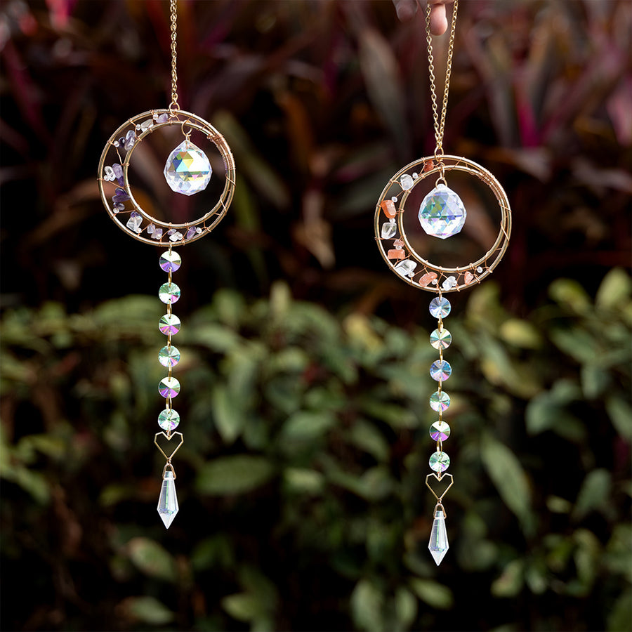2 Pcs Suncatchers With Crystals Sun Catcher Hanging for Windows
