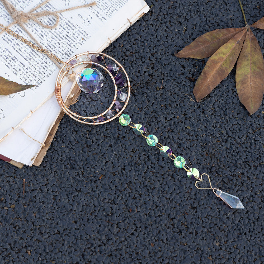 2 Pcs Suncatchers With Crystals Sun Catcher Hanging for Windows