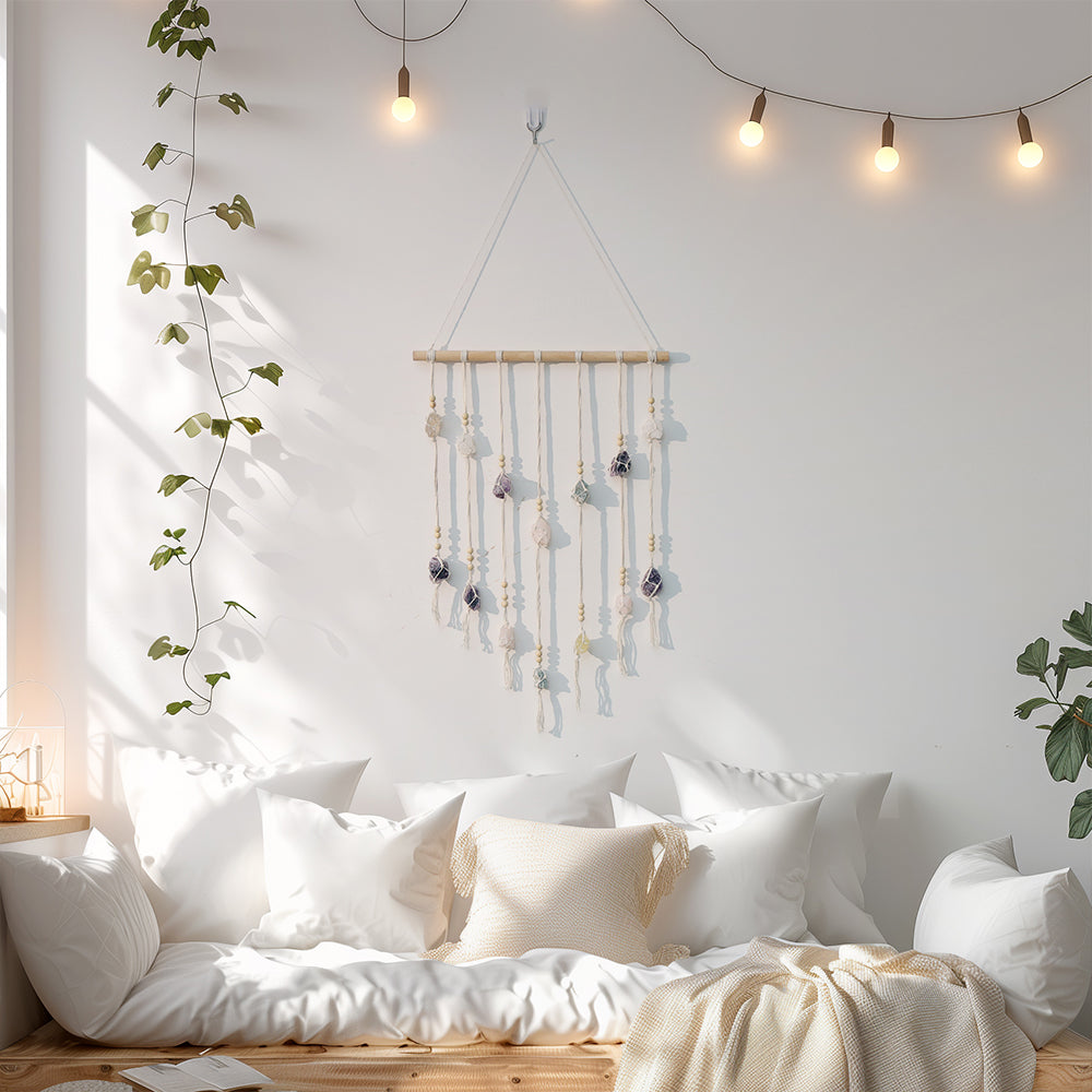 Crystal 7 Chakra Gemstone Ornament Decor Boho Wall Home Hanging