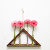 2 Pack Wall Glass Hanging Planters with Wooden Stands
