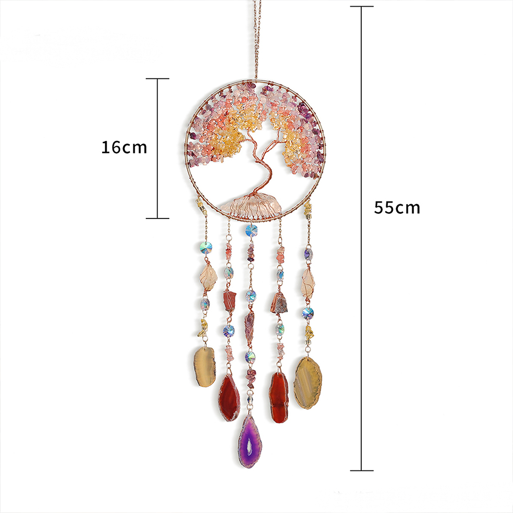 Gems Crystal Tree of Life Wall Arts Crystal 7 Chakra Gemstone Decor