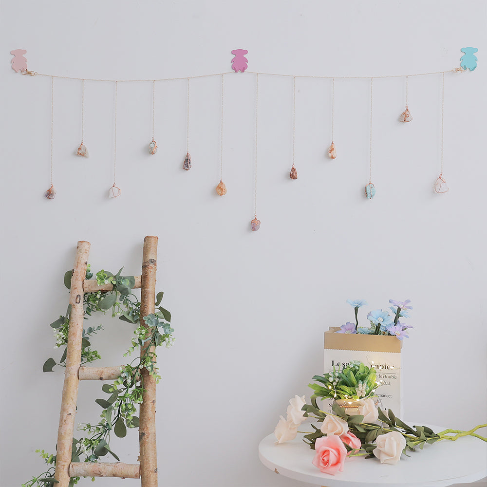 Raw Crystal 7 Chakra Gemstone Wall Decor Gemstones Wall Ornament