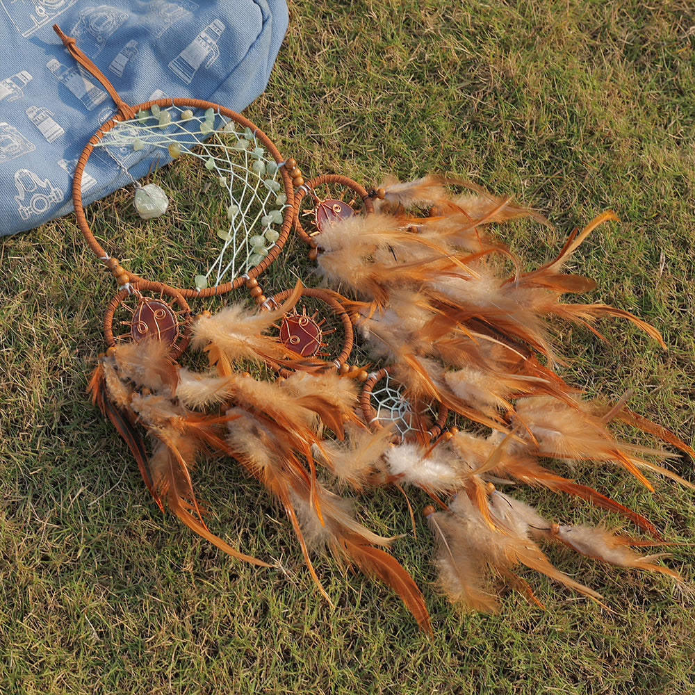 Brown Agate Slices Dreamcatcher Home Ornaments Craft Gift Decor