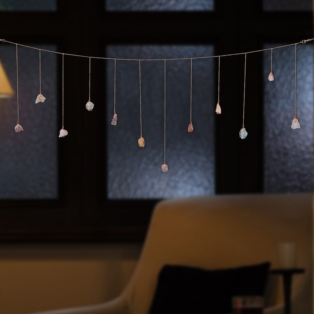 Raw Crystal 7 Chakra Gemstone Wall Decor Gemstones Wall Ornament