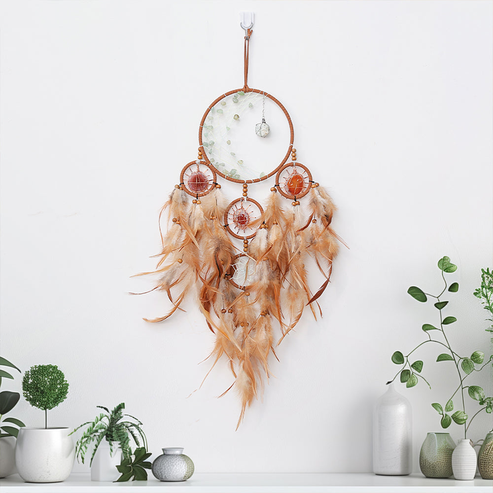 Brown Agate Slices Dreamcatcher Home Ornaments Craft Gift Decor