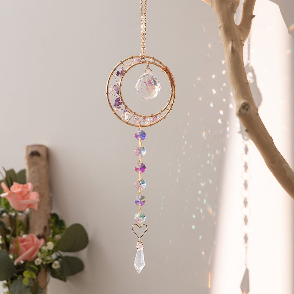 2 Pcs Suncatchers With Crystals Sun Catcher Hanging for Windows