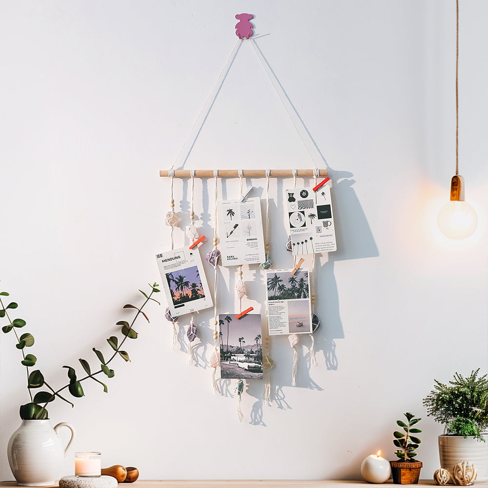 Crystal 7 Chakra Gemstone Ornament Decor Boho Wall Home Hanging