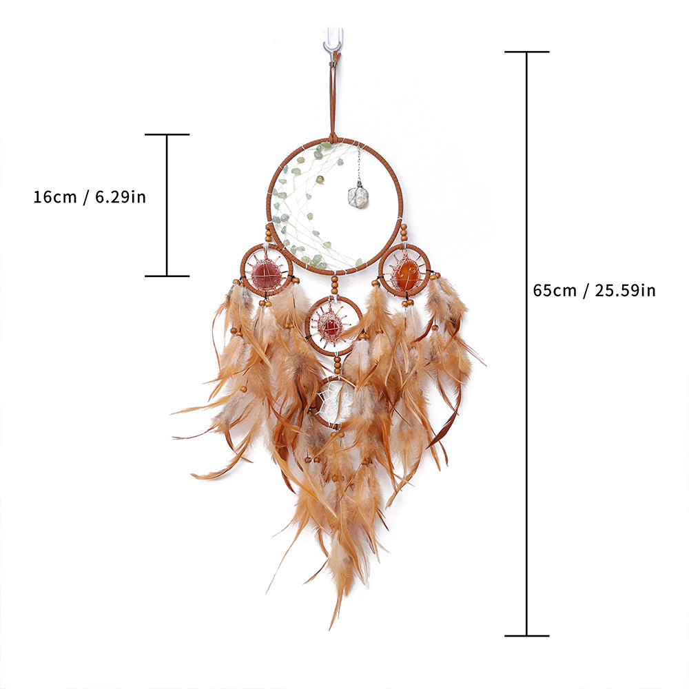 Brown Agate Slices Dreamcatcher Home Ornaments Craft Gift Decor