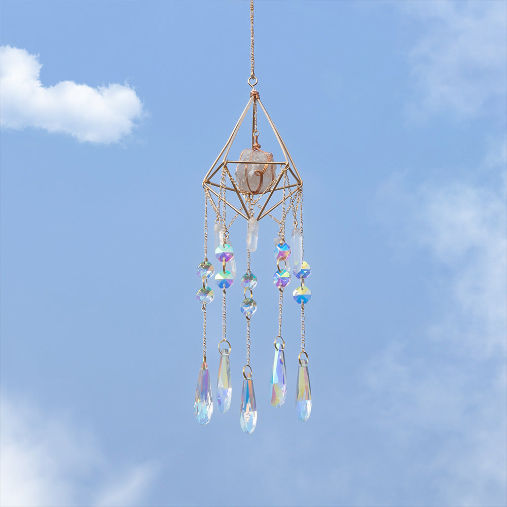 Natural Crystal Gems Suncatcher Wall Hanging Home Decoration