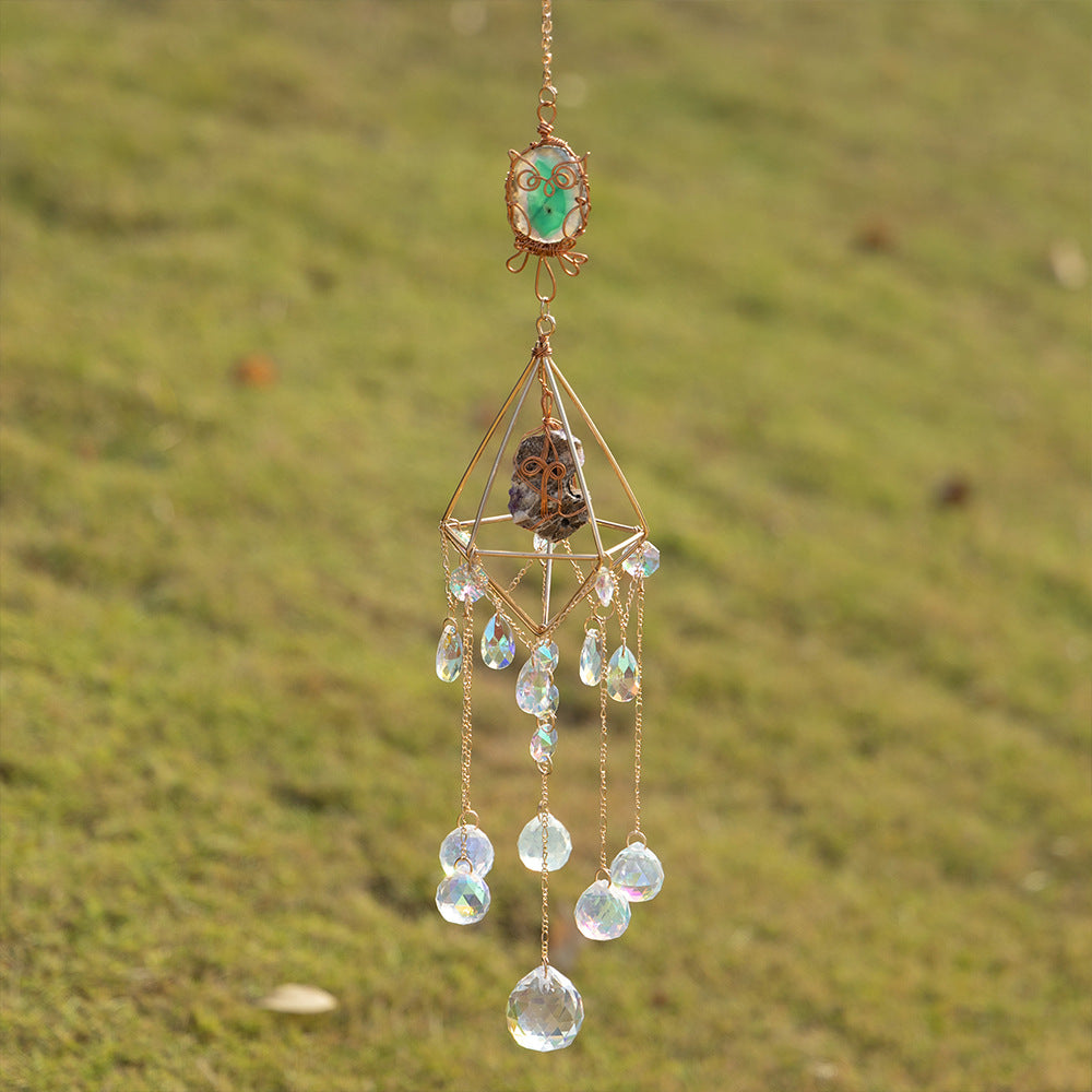 Crystal Suncatcher Wind Chimes Rainbow Maker Ceiling Decoration