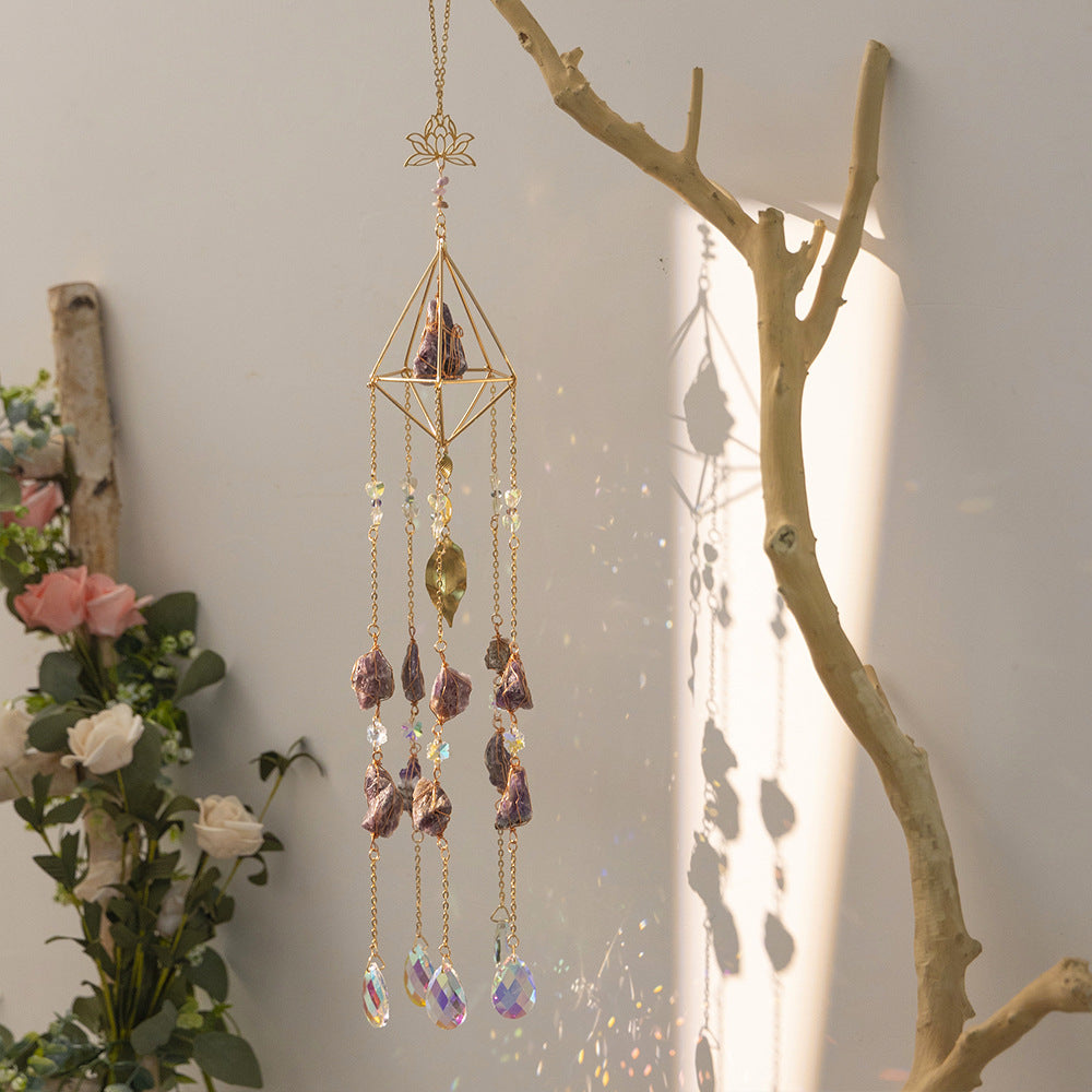 Ceiling Decor Natural Crystal Stones Suncatcher Rainbow Maker