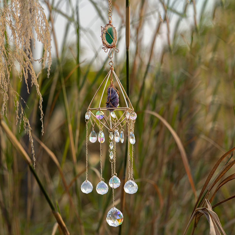 Crystal Suncatcher Wind Chimes Rainbow Maker Ceiling Decoration