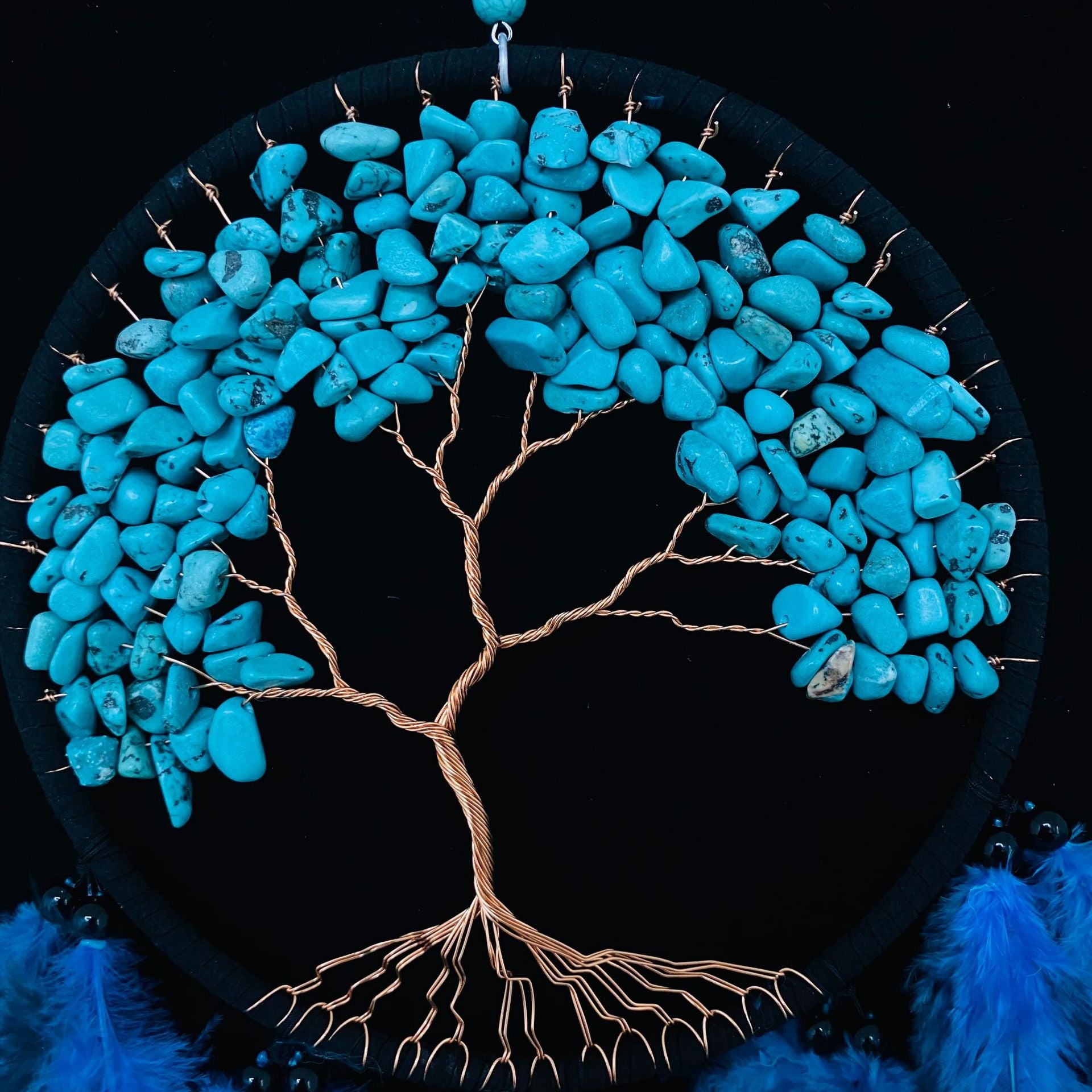 Calaite Beads Turquoise Dreamcatcher Wall Hanging Decoration Gift