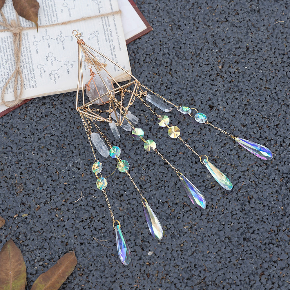 Natural Crystal Gems Suncatcher Wall Hanging Home Decoration