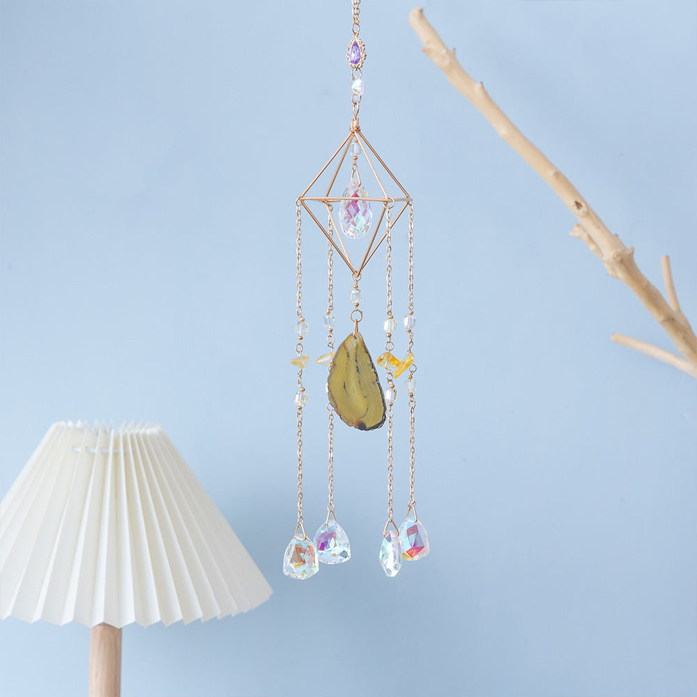 Hanging Wind Chime Style Garden Suncatcher Crystal for Windows