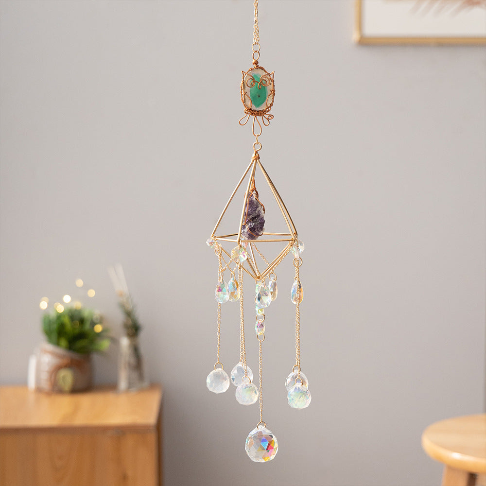 Crystal Suncatcher Wind Chimes Rainbow Maker Ceiling Decoration
