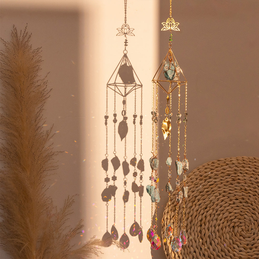 Ceiling Decor Natural Crystal Stones Suncatcher Rainbow Maker