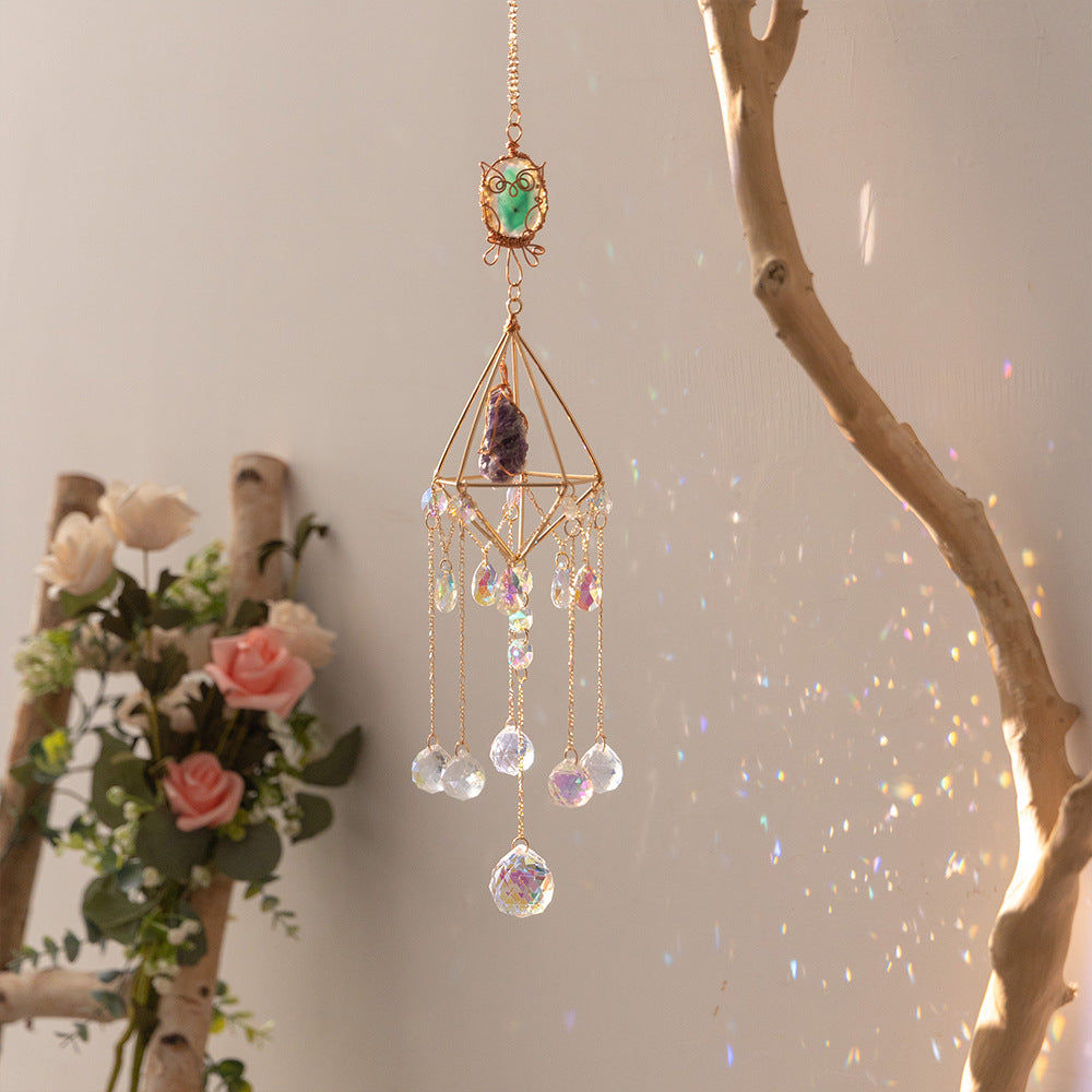 Crystal Suncatcher Wind Chimes Rainbow Maker Ceiling Decoration