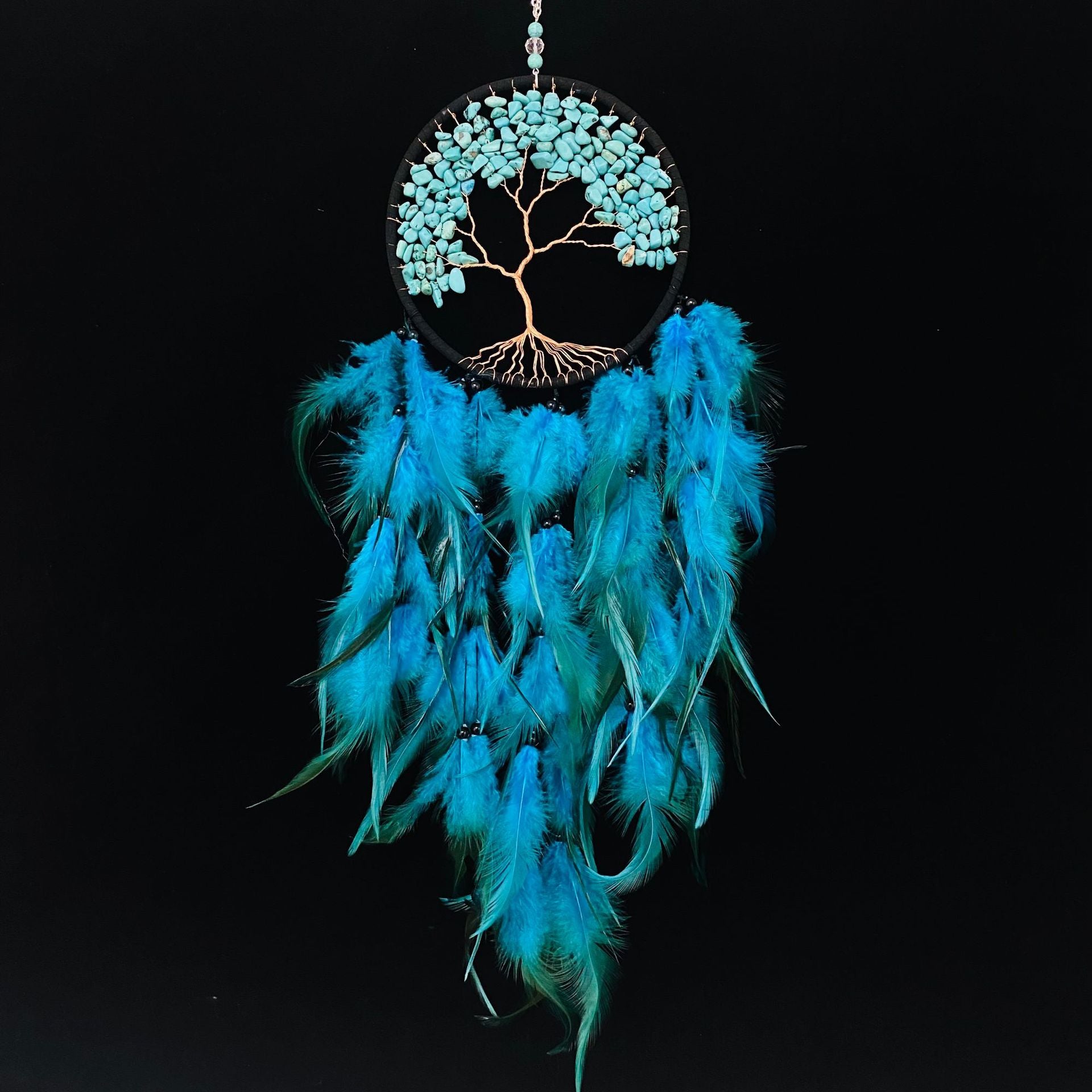 Calaite Beads Turquoise Dreamcatcher Wall Hanging Decoration Gift