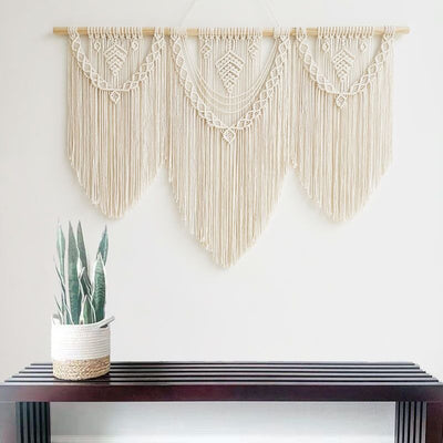 Large Macrame Wall Hanging Tapestry Boho Macrame Tapestry Woven Home Decor Wall Pediment
