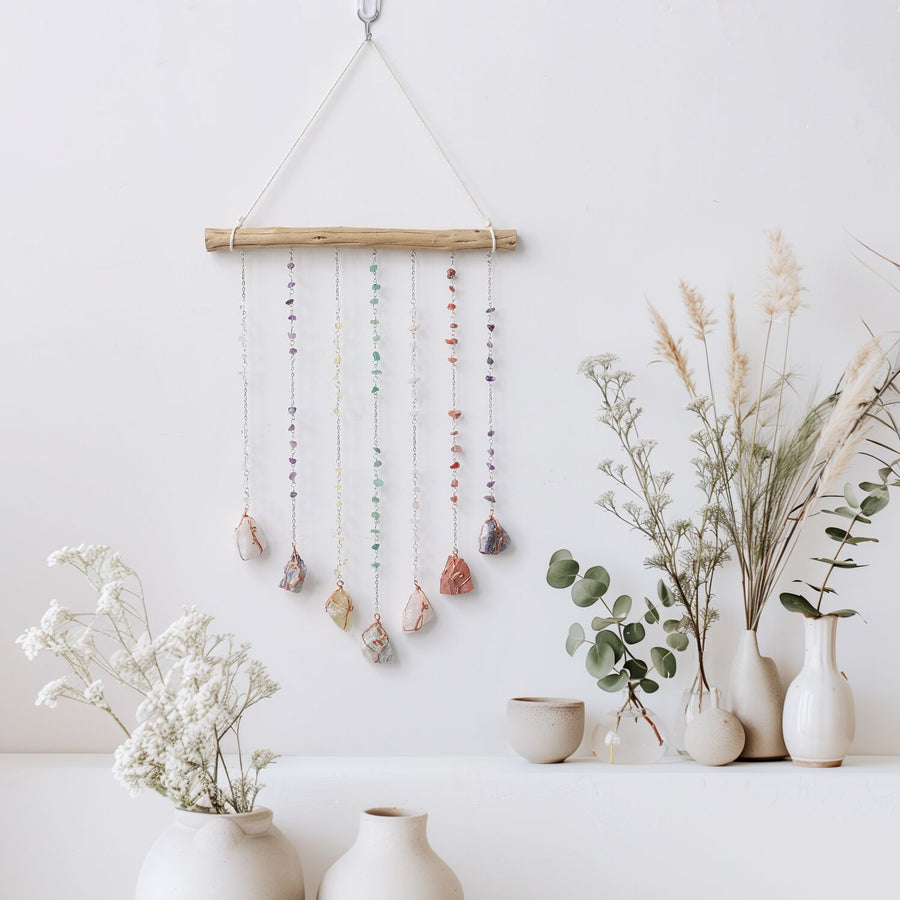 Raw Crystal Stones Gemstone Ornament Hanging Crystal Decorations