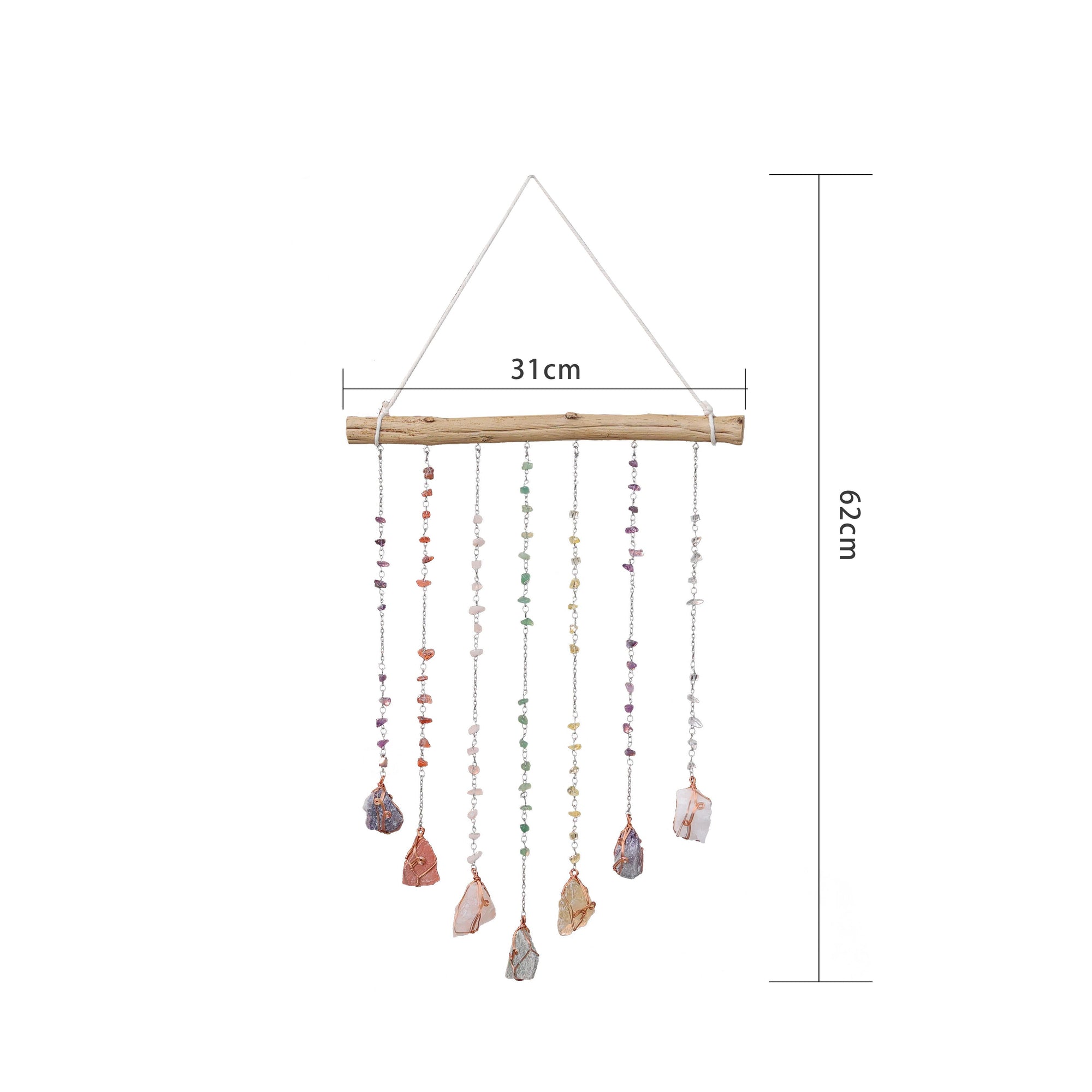 Raw Crystal Stones Gemstone Ornament Hanging Crystal Decorations