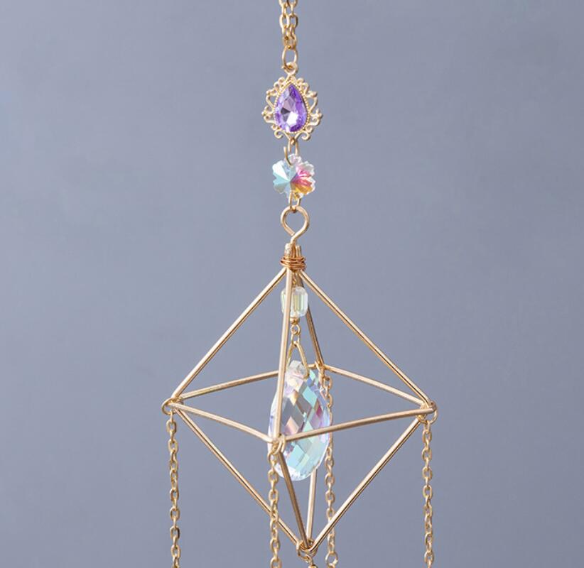 Hanging Wind Chime Style Garden Suncatcher Crystal for Windows