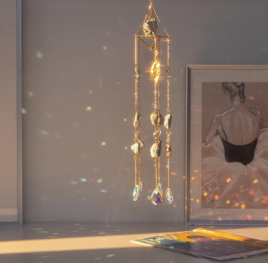 Ceiling Decor Natural Crystal Stones Suncatcher Rainbow Maker