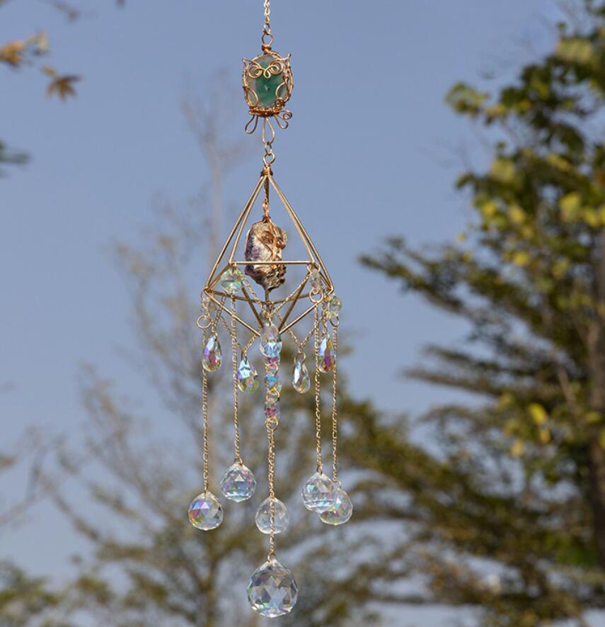 Crystal Suncatcher Wind Chimes Rainbow Maker Ceiling Decoration