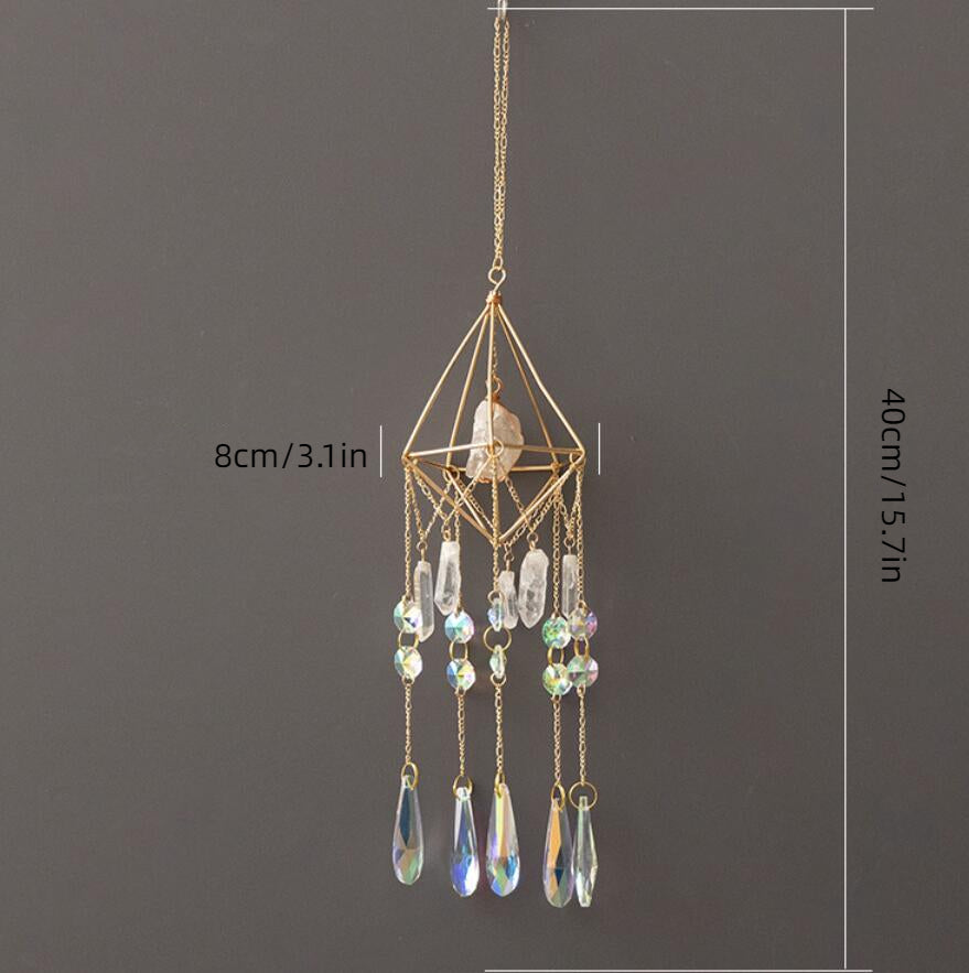 Natural Crystal Gems Suncatcher Wall Hanging Home Decoration