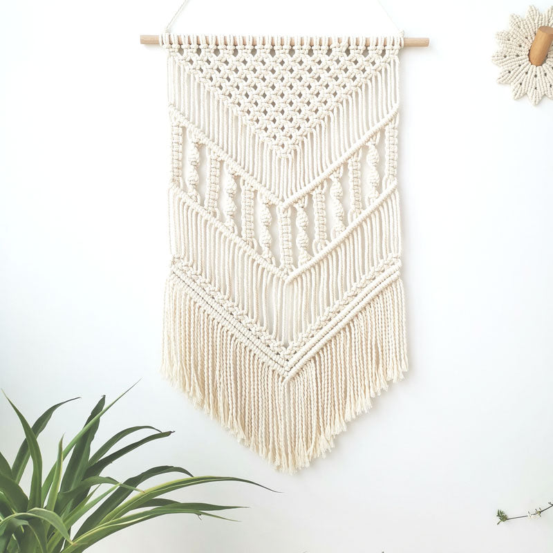 100% Handmade Macrame Wall Hanging Tapestry Macrame Wall Pendant -  GardenMissYou